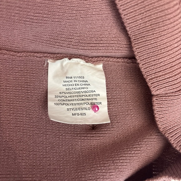 Sole La Vie Purple and Pink Ruffled Flutter Sleeve Blouse - Picture 6 of 7